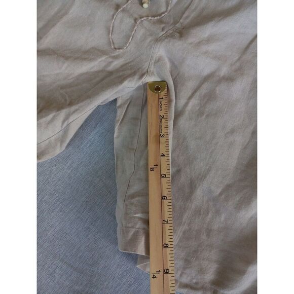 Elements By‎ Arnold Zimberg Men Small Pure Linen Drawstrings Stretch Waist Short - Picture 3 of 10